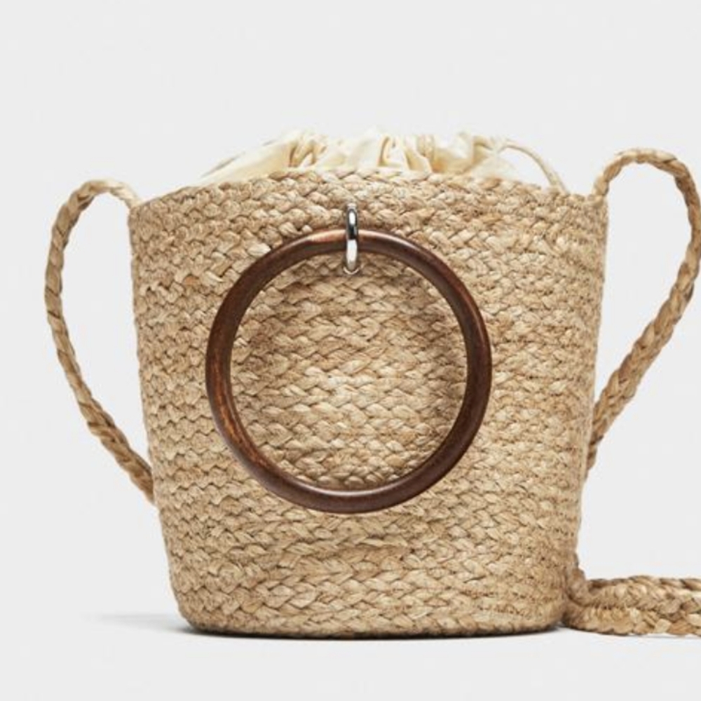 Zara tote jute bag